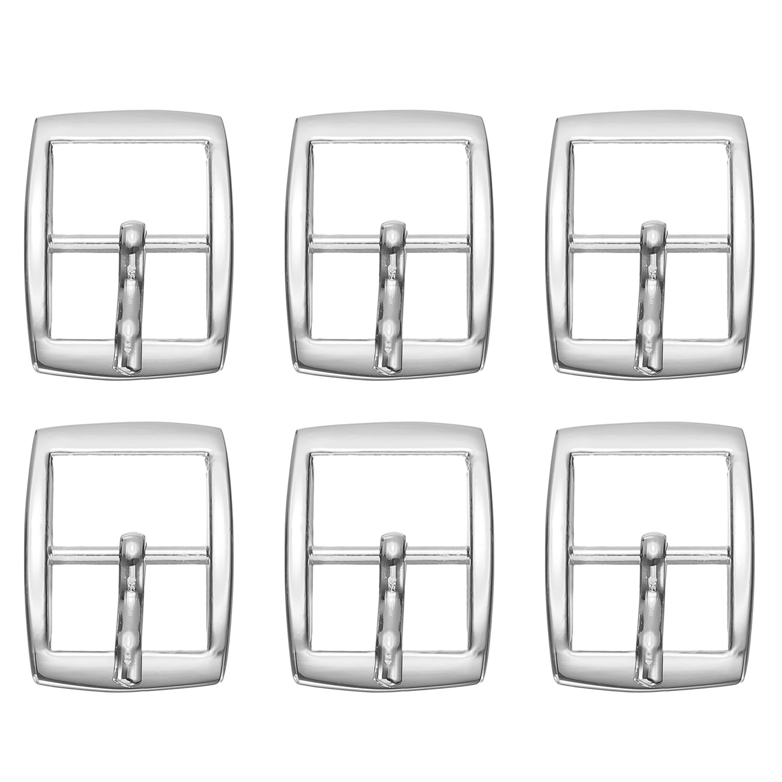 PATIKIL Single Prong Buckle, 6 Pcs 0.6 Inch Adjustable Metal Roller Buckle Oval Center Bar Buckle Belt Buckle for Bag DIY Craft Purse Strap Shoe Belt Making Accessories, Silver Tone
