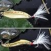 YONGZHI-Metal-Gold-Casting-Fishing-Spoons-Lure-Hard-Treble-Hook-BaitPack-of-4