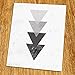 Geometric Art Print (Unframed), Modern Art Print, Abstract Art Poster, Mid-century Art, Cafe, Industrial, Loft, Triangle Art, Black and White, 8x10