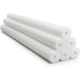 Hollowfly 6 Pack Jumbo Pool Noodles Swimming Floating Foam Tube Extra Large Hollow Bright Swimming Pool Noodles Bulk Heavy Duty for Adults(White,55 x 3.5 Inch)
