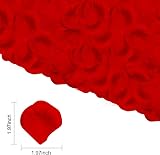 Jsdoin 1200 Pieces Silk Rose Petals Red No-Taste Fade Emulation view 2