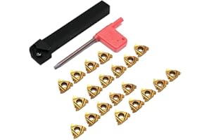 SER1212H16 Holder For CNC Lathe Turning Tool Set with 20pcs 16ER AG60 Inserts for Improved Machining Productivity