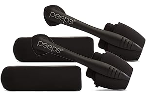 Peeps CarbonKlean Glasses Cleaner - for Eyeglasses, Reading Glasses, and More - Lens Cleaner With Carbon Microfiber Tech - Soft Touch Black - 2 Count
