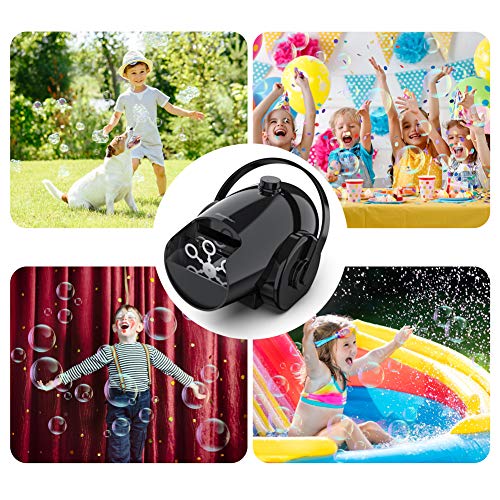 Hicober Automatic Bubble Machine for Kids, Portable Professional Bubble