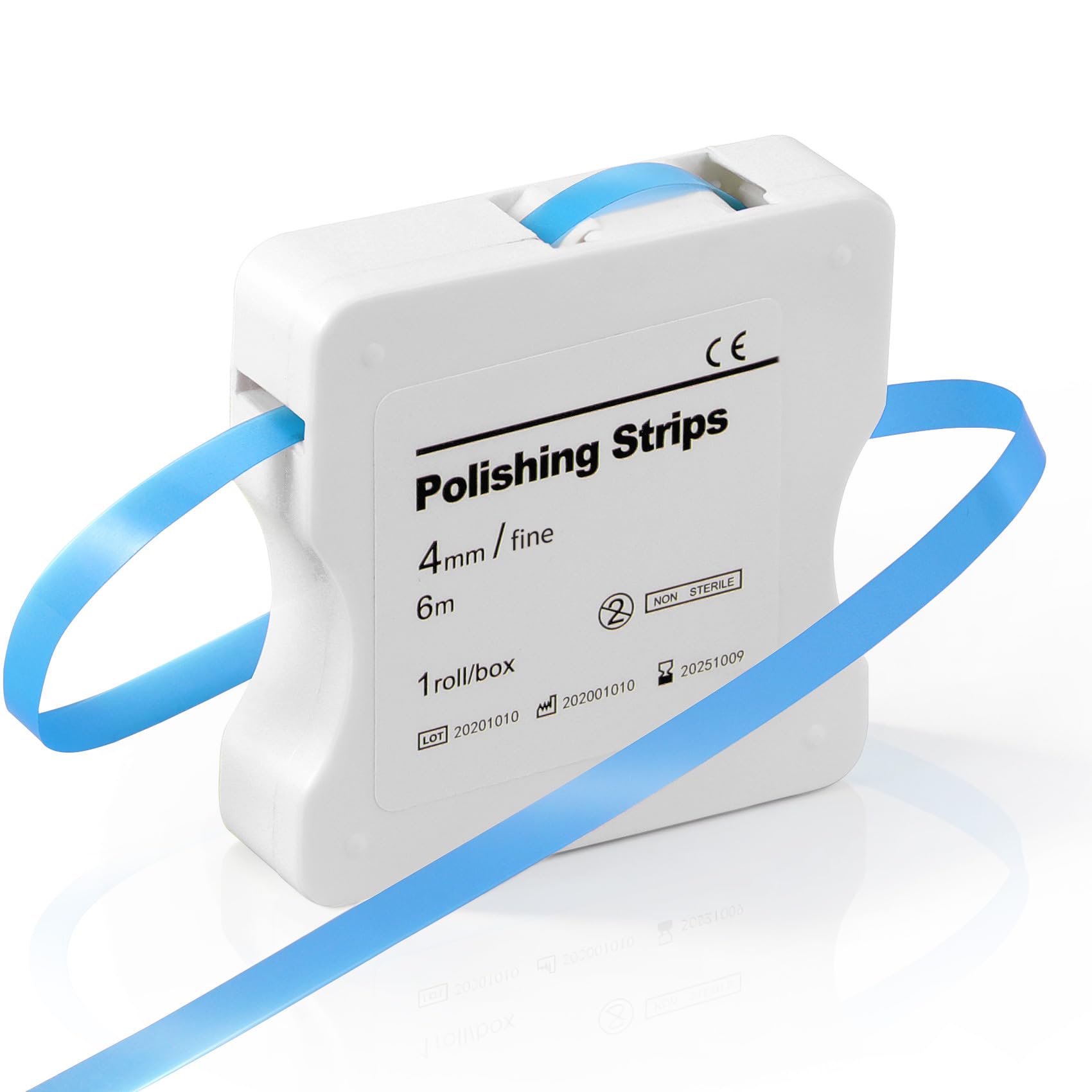 Annhua Dental Polishing Strips, Fine Tooth File for Sharp Teeth, 4mm x 6M Composite Resin Dental Abrasive Strips for Teeth Cleaning, Grinding (Blue)