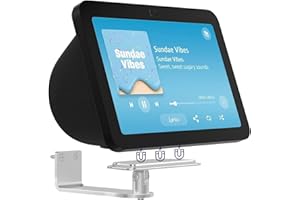 WAWXH1314 Adjustable Wall Mount for Echo Show 8 3rd Gen, Easy Installation, Magnetic Wall Mount Bracket, Swivel and Tiltable (Silver)