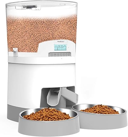 Welltobe 7l Distributeur Croquettes Chat Automatique Enregistreur Vocal Controle Des Portions Minuterie Programmable Distributeur De Nourriture Et Croquettes Automatique 6 Repas Pour Animaux White Amazon Fr Cuisine Maison