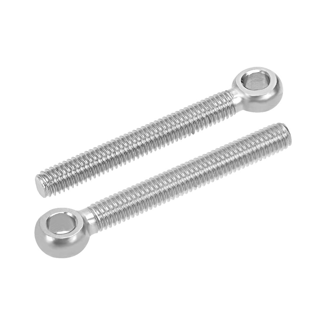 sourcing map M6 x 50mm 304 Stainless Steel Machine Shoulder Lift Eye Bolt Device 4pcs