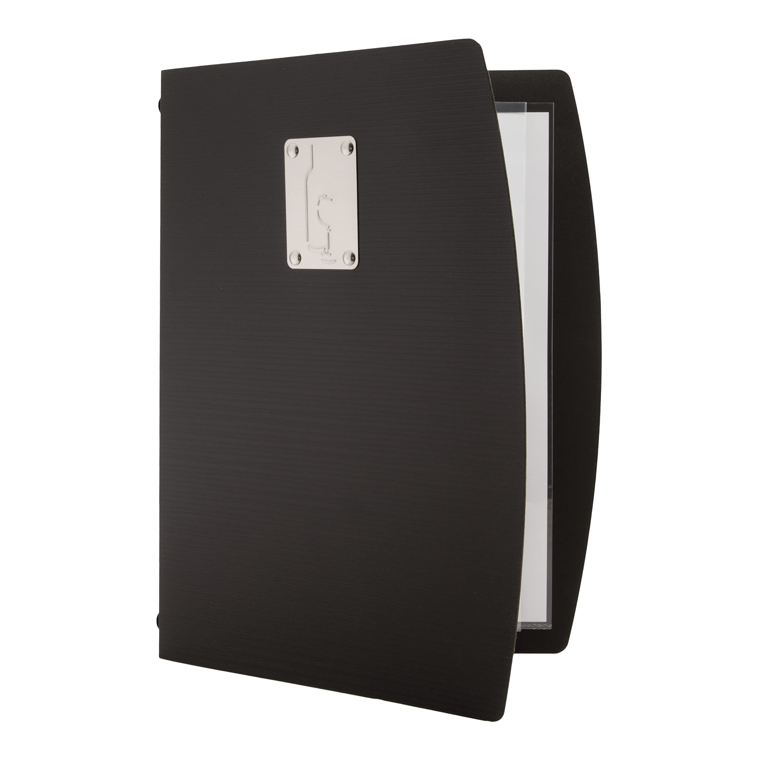 Securit Rio Premium A4 Wine Menu Holder with 4 Pages - Elegant Sleek Design for Restaurants, Bars, and Events - Display for Wine Lists and Specials