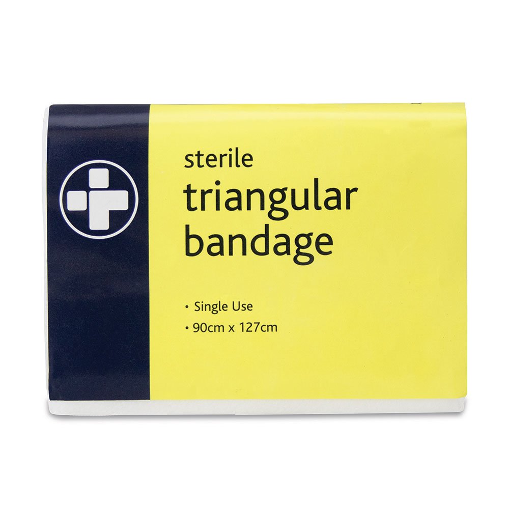 Reliance Medical First Aid Sling Triangular Bandage - Single Use, for Shoulder & Arm, Sterile, Ideal for Slings, Splinting, and First Aid Training 90 cm x 127 cm Assorted Pack of 10