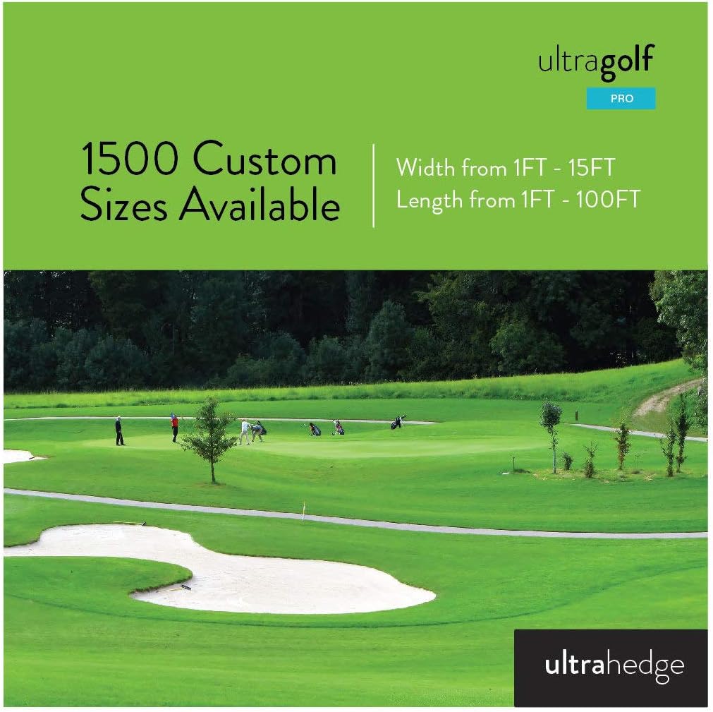 UltraHedge 6 x 6 Inches Sample UltraGolf Pro Artificial Grass for Golf Putts Sports Outdoor Indoor Green Faux Synthetic Fake Grass Decor Mat Rug Pad Carpet Turf | 0.63" Tall Blades 44 oz Face Weight