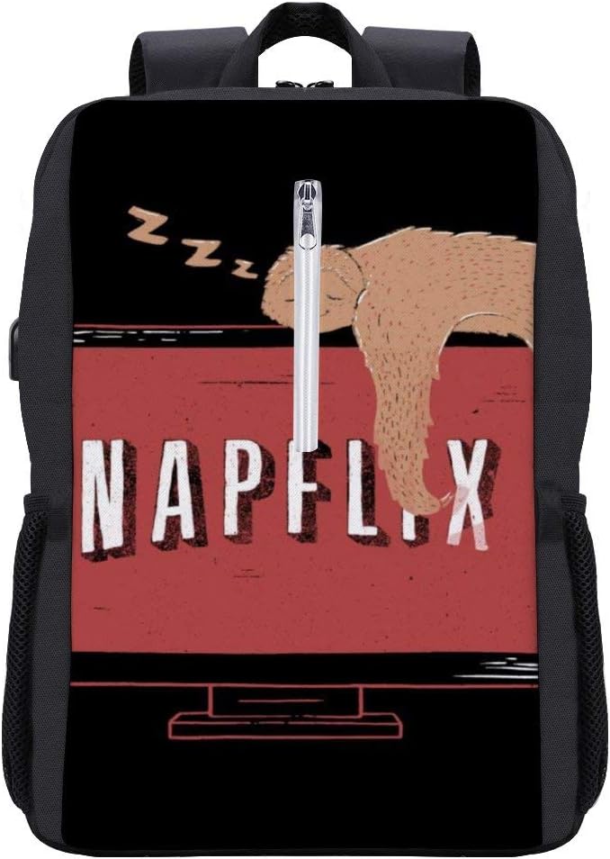 Clearance Napflix Netflix Sloth Backpack Daypack Rucksack Laptop Shoulder Bag With Usb Charging Port Beautiful Fatsrestaurants Com