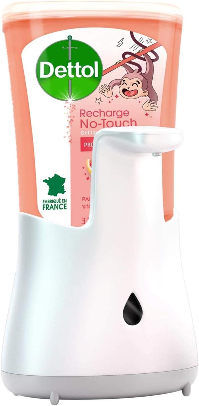 Dettol No Touch Kit Classic Automatic Soap Dispenser, Grapefruit, 250 ml, White, 2 Unité (Lot de 1)