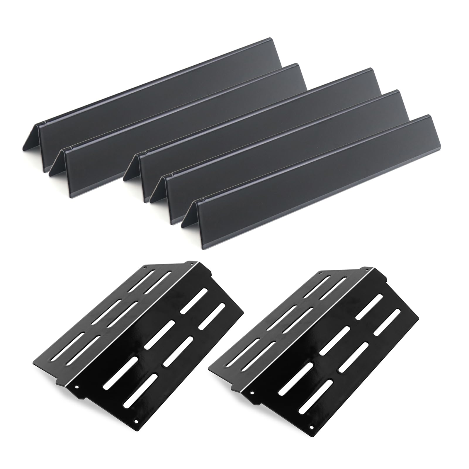 Photo 1 of 17.5"Flavorizer Bars and 13.26" Heat Deflectors for Weber Genesis 300 Series Grills with Front Control Knob, Genesis S310 S320 S330 E310 E320 E330,for Weber 7620 7621 (7620*5+7622*2, Porcelain Steel)