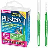 Piksters Interdental Brushes Size 6 40 Pack with Connector Cap view 1