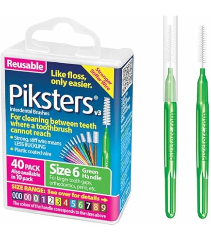 Piksters Interdental Brush Size 5 Blue | 40 Pack 784922614926 - View #6
