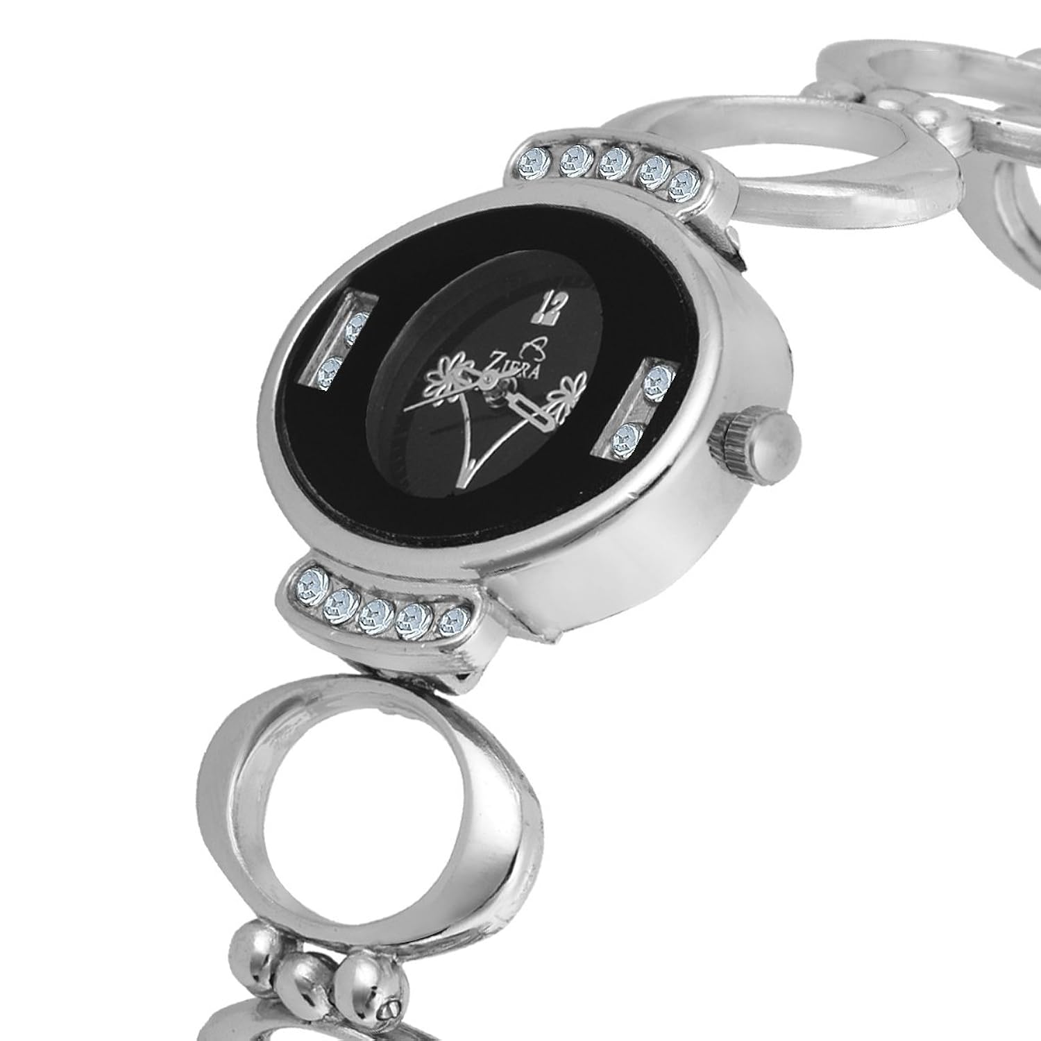 ziera analogue black dial men's & women's couple watch (zr2885-zr8001)