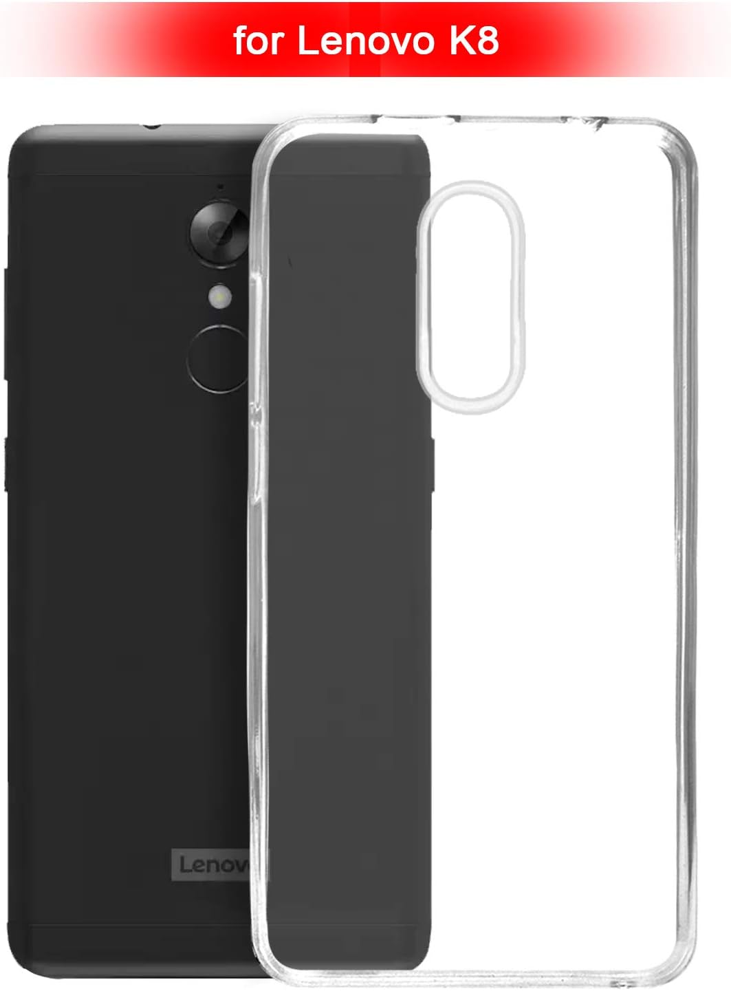 ECellStreet tpulenovok8 Transparent Soft Case Back Cover for Lenovo K8 (Transparent)