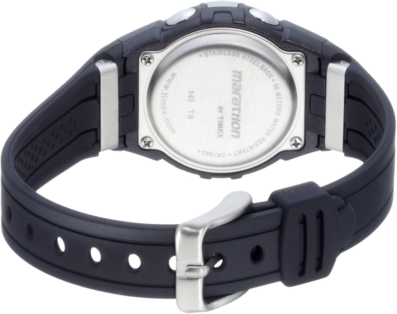 Marathon by Timex Women's TW5K96800 Digital Mid-Size Orange/Silver-Tone Resin Strap Watch: Timex: Watches