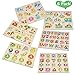 FunsLane 6 Pack Wooden Peg Puzzles for Toddlers - Alphabet, Numbers, Animals, Vehicles, Ocean, Fruits- Great Gift for Girls and Boys Christmas, Preschool Educational Development Toy