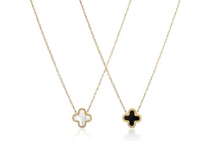 NAWU 18K Gold Clover Pendant Necklace for Women Lucky Four Leaf Clover Necklace Set Fashion Jewelry Gifts for Women