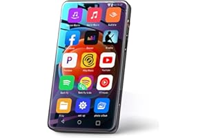 MYMAHDI MP3 Player with Bluetooth and WiFi Up to 512GB,4" Music player Touch Screen with YouTube,Spotify, Pandora, Android Streaming MP3 Player with Audible, HiFi MP4 Player with Speaker and Deezer.