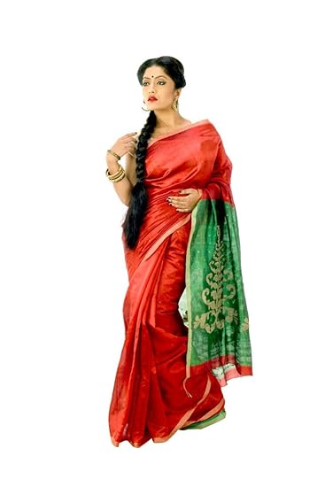 amazon red colour sarees