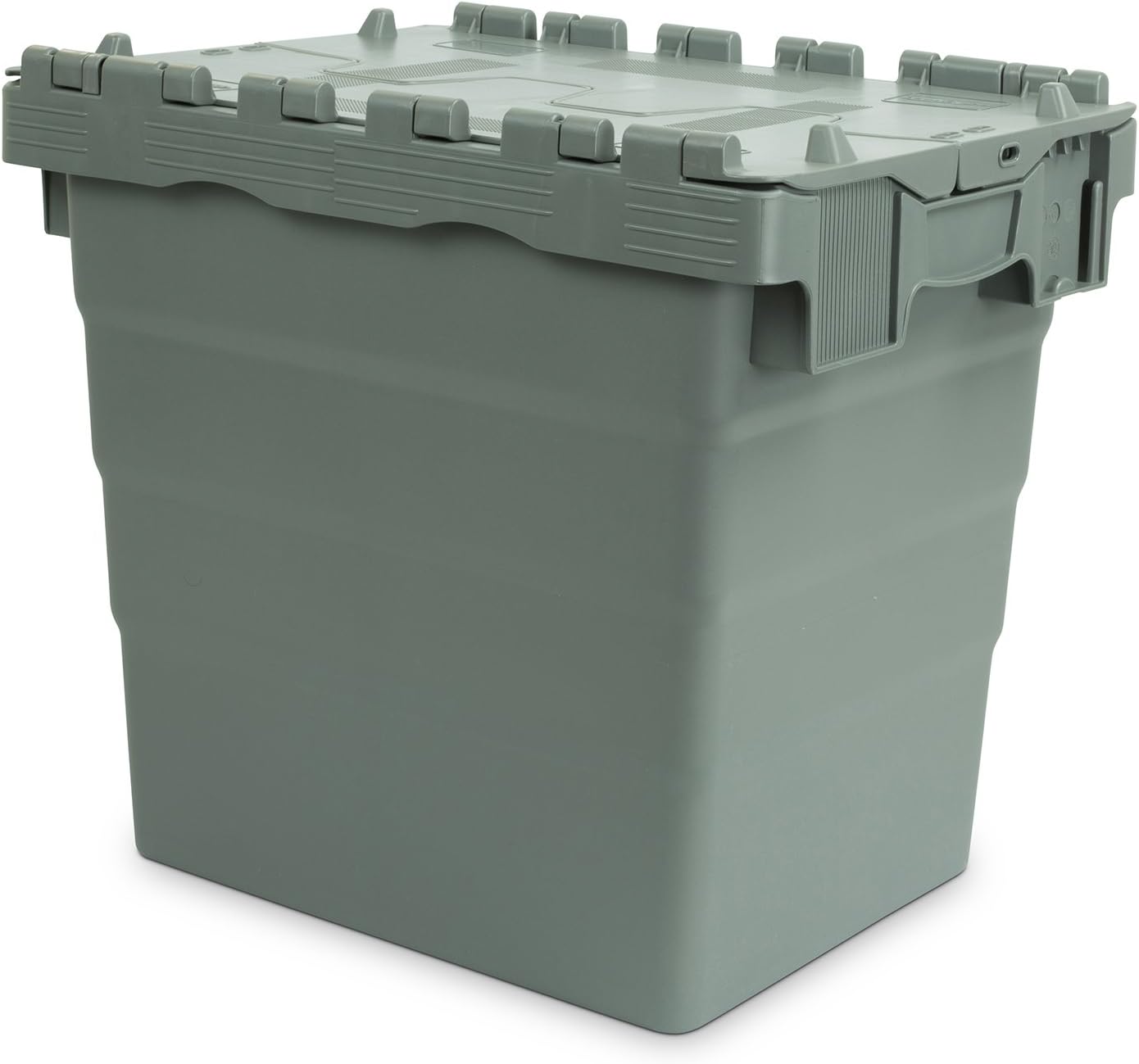 Hans Schourup 22600453 Reusable Container with Flip Lid, 400 mm x 300 mm x 365 mm, Grey