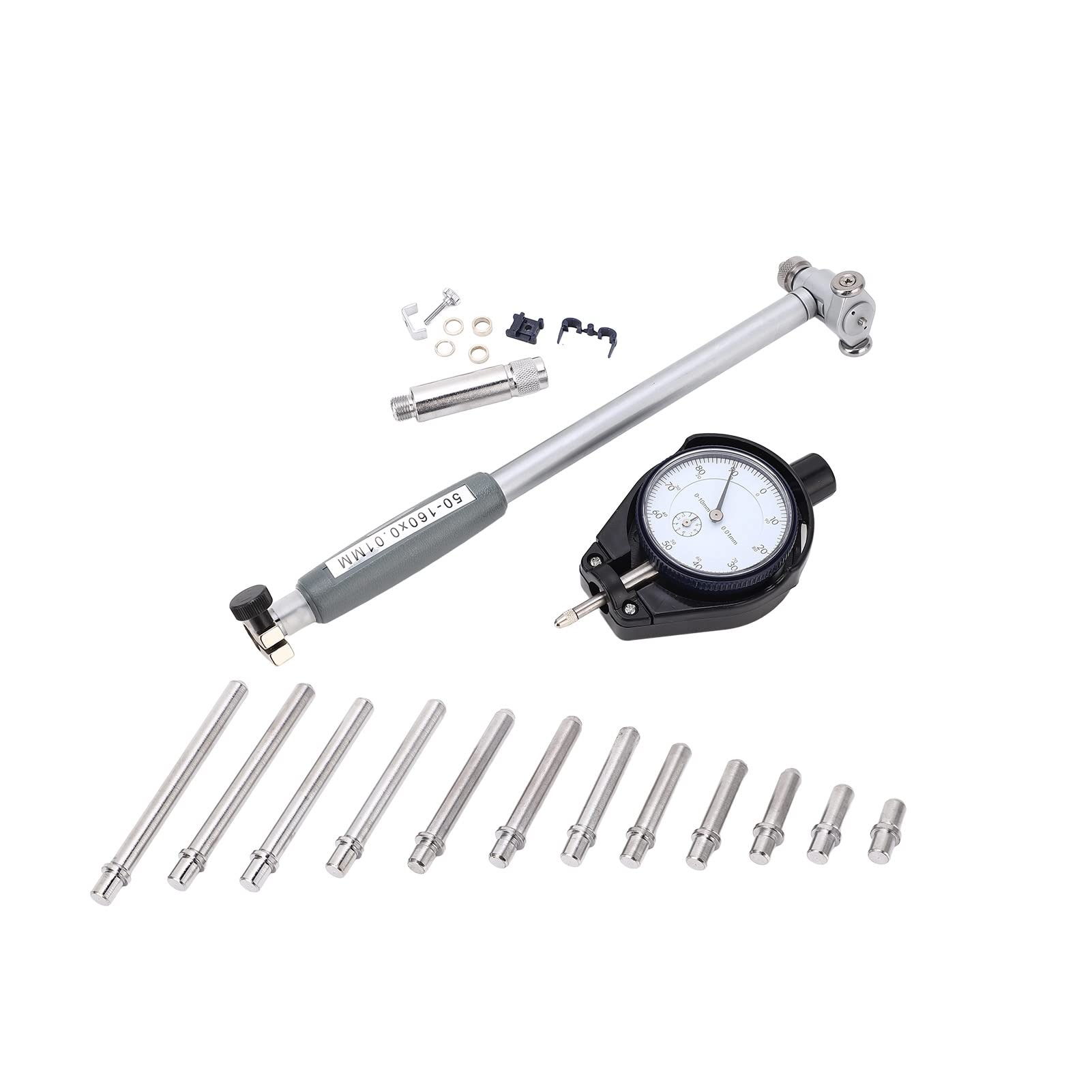 Dial Bore Gauge, Cylinder Dial Bore Gauge Kit Bridge Internal Diameter Gauge 50-160MM Bore Gauge Indicator (50-160mm)
