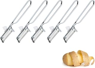 Westmark 5 Universal-Sparschäler/Pendelschäler mit Ausstecher, Famos, das Original, Edelstahlklinge, Silber, 106122E3