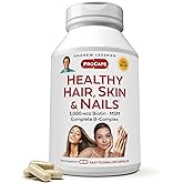 ANDREW LESSMAN Healthy Hair, Skin and Nails 360 Capsules - 3000 mcg High Bioactivity Biotin, B-Complex. Promotes Beautiful Skin, Strong Nails. No Additives Hair Growth Vitamins Biotin Supplement