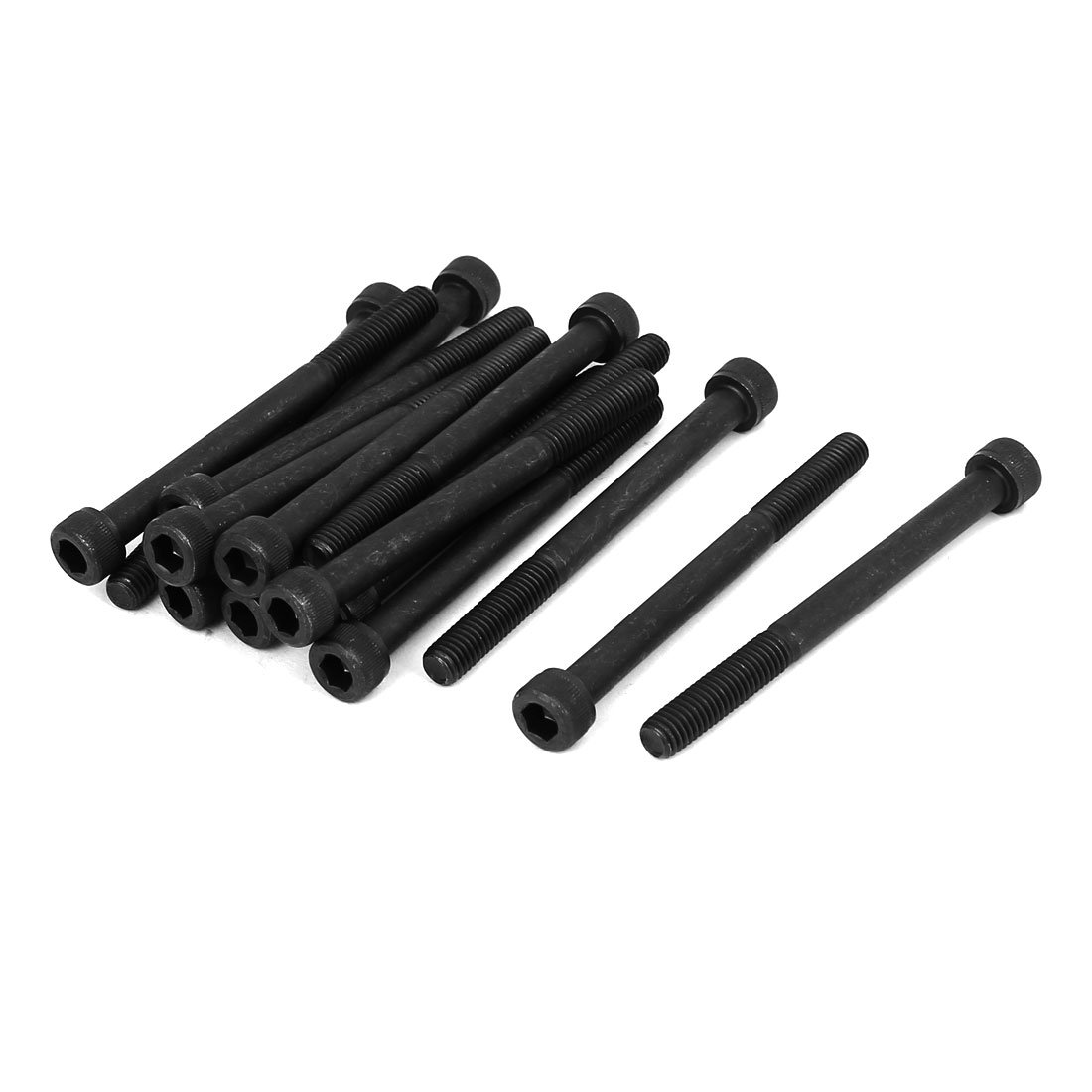 Sourcingmap M6 x 70mm Alloy Steel 12.9 Grade Hex Socket Head Cap Machine Screw Bolt 15PCS