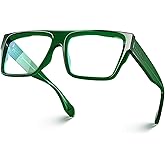 VISOONE Square Full Rim Blue Light Blocking Glasses Large Fashion Computer Multi Colors Eyeglass Frame Women Men ALBA