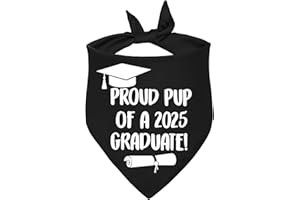 STMK Proud Pup of A 2024 Graduate Dog Bandana, Black, 27" Unisex Graduation Dog Bandana for Small to Large Dogs