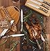 La Cote 6 Piece Steak Knives Set Japanese Stainless Steel Pakka Wood Handle In Gift Box (6 PC Steak Knife Set)