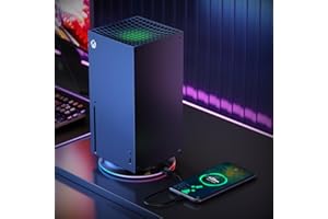 Gaming Vertical Stand for Xbox Series X with USB Ports, Luckit RGB Cooling Stand Compatible with Xbox Series X Digital Edition & Disc Drive Edition Console Accessories