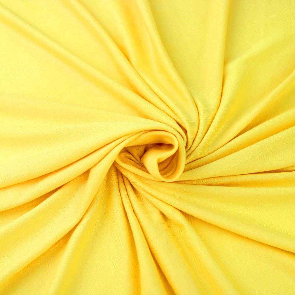Plain Viscose Elastane Stretch Jersey Fabric 150 cm wide per metre (Lemon)