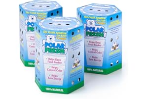 All-in-1 Refrigerator Deodorizer & Produce Saver by Polar Fresh 3 Pack – Fridge Odor Eliminator, Ethylene Gas Absorber, Fridge Moisture Absorber & Efficiency Booster; Surpasses Baking Soda & Charcoal