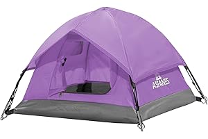 ASFANES Outdoor Waterproof Pet Camping Tent, Cave Bed for Indoor Cats and Small Dogs, Portable Cat House Dog House, 21.6x21.6x14.9'', Purple, S.