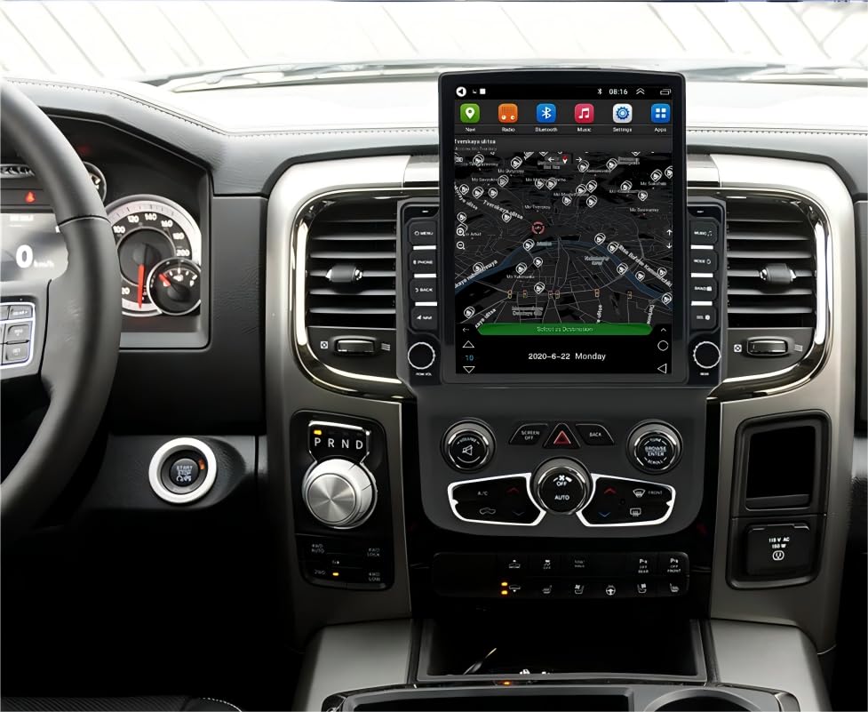 Photo 1 of Android 13 Car Radio for Dodge RAM 2013-2018 9.7'' Vertical Screen Radio Stereo with Wireless Carplay & Android Auto GPS WiFi HiFi FM SWC Split Screen Bluetooth AHD Camera, 2+32GB