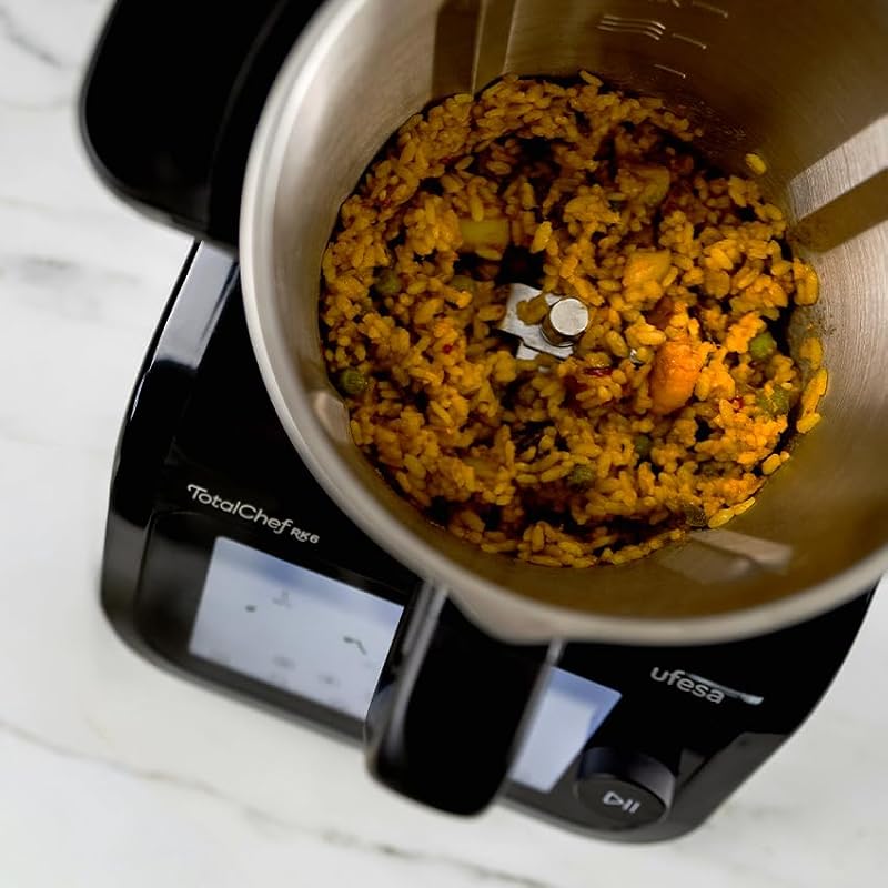 TotalChef RK6 Robot da Cucina Multifunzione Intelligente, Display Digitale 7”, WIFI, 30 Funzioni, Caraffa in Acciaio Inox, 3,5 L, Bilancia Integrata, 15 Programmi, Accessori