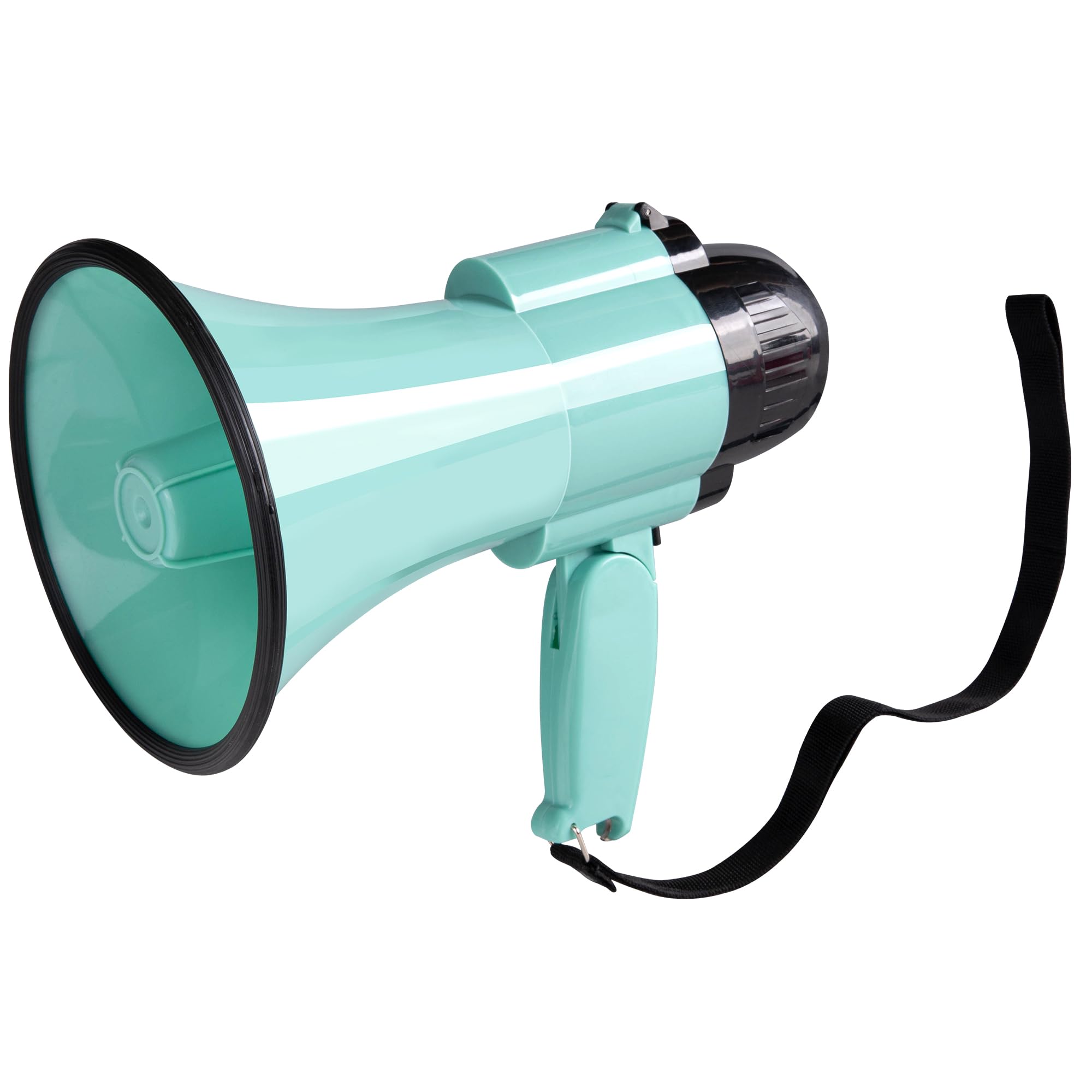 Photo 1 of MyMealivos 30W Megaphone with Siren & 240s Record-Adjustable Vol Control Cover Up to 300 ft Range Fit for Sport Games Cheerleading Coaches Event Organizers-Teal