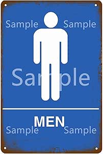 Zyalex Mujeres Hombres Baño Letrero de Metal Baño Cartel de Chapa