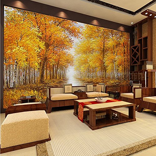 第1位獲得 Sprooudbz 3d 250cmx175cm B0741y8qqg Cm 175 Cmx 250 壁画黄金の森の風景の壁紙 壁紙 Verificacion Doshermanas Es