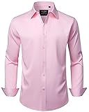 J.VER Men's Dress Shirts Solid Long Sleeve Stretch