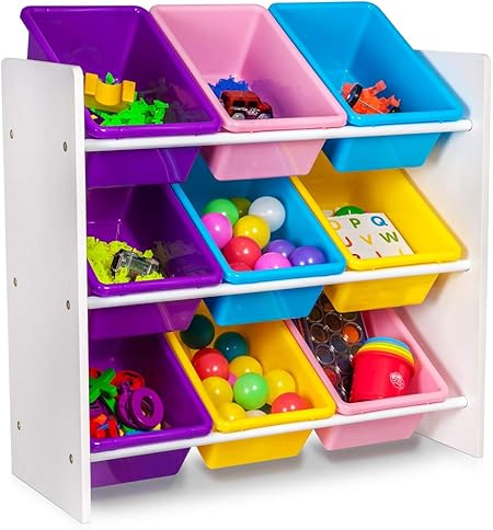 Fineway Children Kids 3 Tier Toy Bedroom Storage Shelf Unit 9