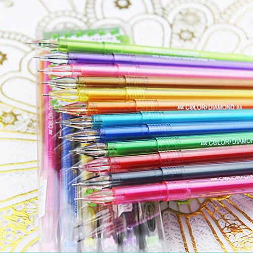 Gbell 12 Pc 0.5mm Rainbow Gel Pen Set - Cute Candy Colors Light Neutral Pens - Creative Stationery Student Gift for Girls (Colorful)