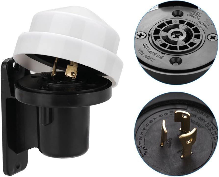 Zerodis AC 230V Dusk to Dawn Photocell Sensor Switch, Photoelectric Lighting Control With Light Switch, schwarz oder weiß - Image 4
