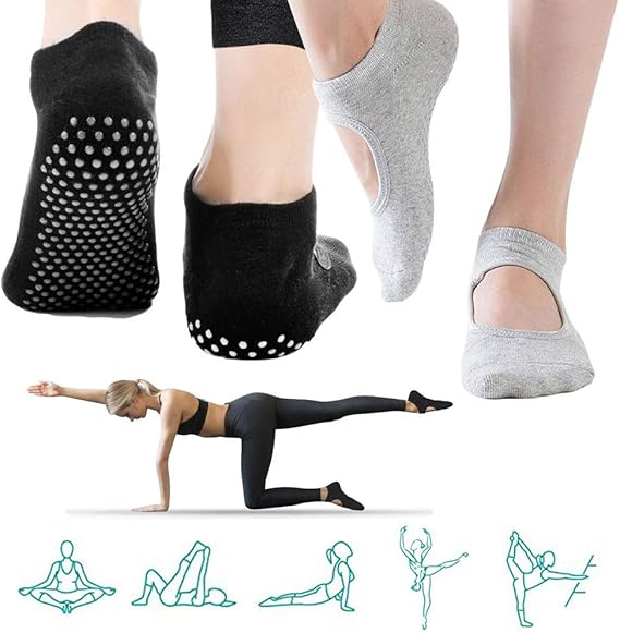GoWith Yoga Socken 2-4 Paar - Rutschfeste Sportsocken Für Fitness & Tanz
