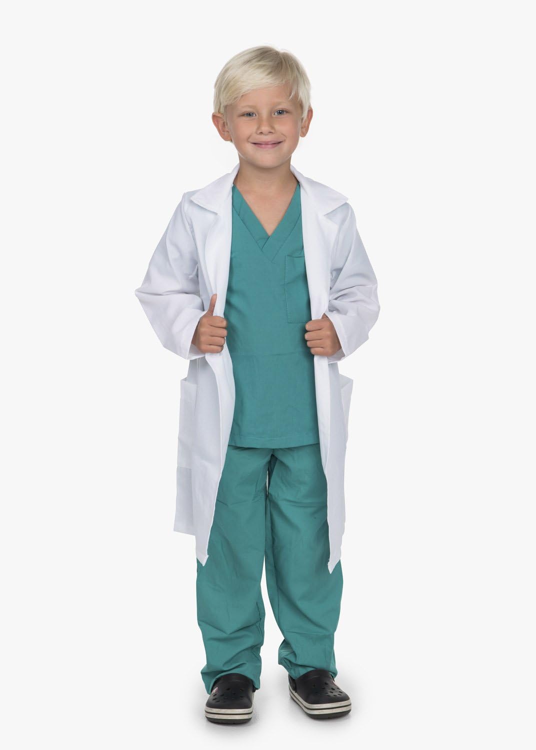 Doctor Medical Scrubs with White Lab Coat Child Youth